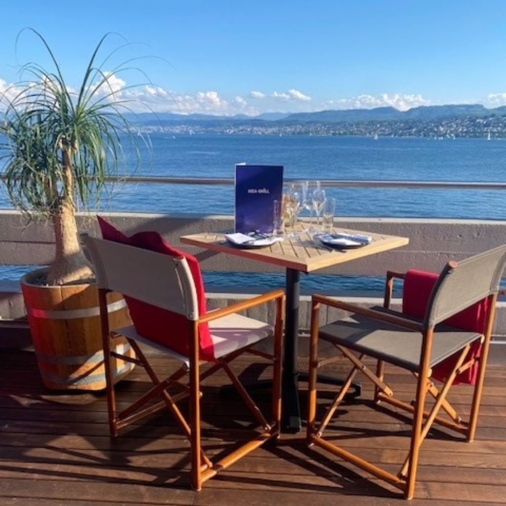 Sea Grill Table with a view Lake Side Zürich cotedazurich